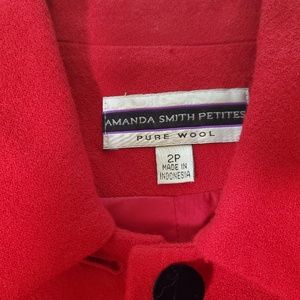 Amanda Smith Women's Red Skirt Suit Dress Jacket